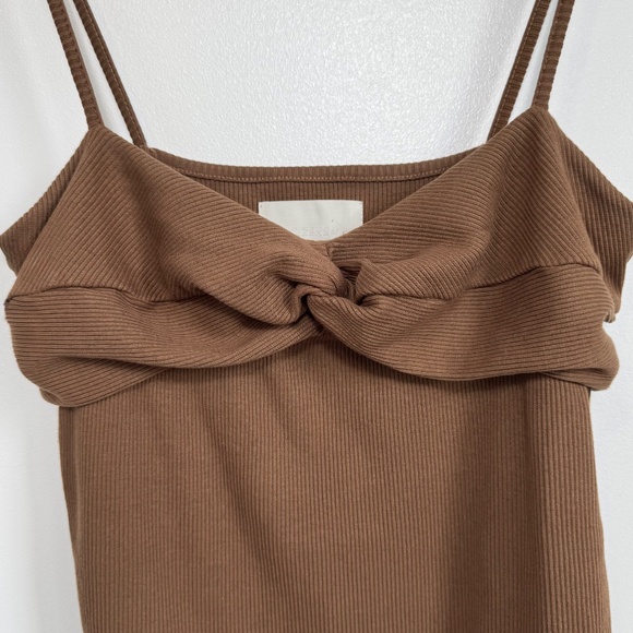 NWOT Citizens of Humanity Emi Twist Cami Tank Size XL Malt Ball Brown Y2K - Picture 2 of 12